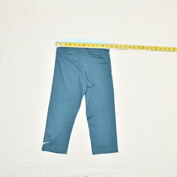 Nike Women Capri Legging Straight Polyester Blue Size S Pro Dri Fit Pull On - Picture 4 of 8